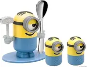 WMF Minions Egg Cups Set of 4, Cups with Spoon, Salt and Pepper Shakers, Ages 3+, Plastic, BPA-Free, Yellow, Blue