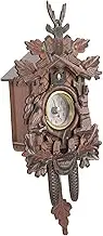 CLISPEED 1Pc Wooden Pendulum Cuckoo Wall Clock Vintage Decorative Clock for Living Room Bedroom Unique Art Design No Battery Required Stylish Home Decor