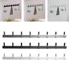 8 Hook Coat Rack Wall Mounted Aluminum Coat Hook Rail for Bathroom Coat Hat