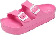 [N\\A] Women's EVA Platform Slippers Double Buckle Lightweight Casual and Comfortable flip Flops