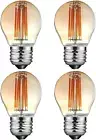 G14 Small Dusk to Dawn Edison Light Bulbs Vintage Amber Glass 4W 40W Replace LED