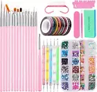 Nail Art Tools Kit, Nail Design Tools with Nail Art Brushes Set, Nail Dotting...