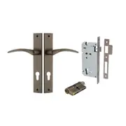 Iver Oxford Lever Handle on Rectangular Backplate Entrance Kit Key/Key
