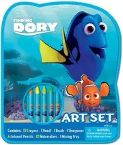 Bendon Finding Dory Art Set - Crayons, Paints, Colored Pencils