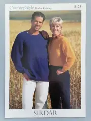 MEN'S/LADIES' SWEATERS Knitting Pattern, 81-117cm, 8ply - SIRDAR 5475