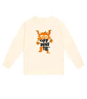 [Off-White Kids] Off-White Kids Logo cotton jersey sweatshirt Y 10 beige