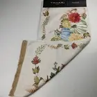 Tahari Fabric Beaded Table Runner Autumn Fall 16x72 Thanksgiving Pumpkins Jute