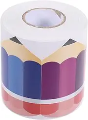 COOPHYA Bulletin Board Border Paper Long Roll Pencil Pattern Decorative Border Sticker Removable for Diy Scrapbooking