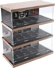 1/64 Scale Toy Car Parking Lot Vehicle Garage Showcase Display Stand Protection Acrylic Showcase for Model Car Collectible, Gifts, Alloy Car, 3 Tier