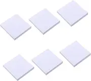 6 Pack White Sticky Notes - 3x3 Inch Self-Adhesive Notepad Set for Office, School and Home Use - Easy Stick Reminder Pads for Organization, Studying, and Daily Tasks