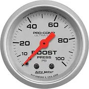 Autometer Gauge, Ultra-Lite, Boost, 2 1/16 in., 100psi, Mechanical, Analog, Each
