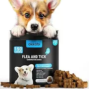 Flea and Tick Prevention Chewables for Dogs - 150 Chews - Flea & Tick Control - Vet-Approved Oral Treatment - Chicken Flavor - US-Made