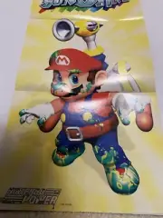 Official Super Mario Sunshine Gamecube 2002 Nintendo Power Poster Authentic Rare