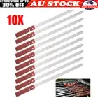 10X Stainless Steel Barbecue Metal Skewers Flat Needle BBQ Tools Kebab Stick