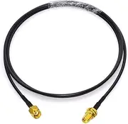 BINGFU WiFi Antenna Extension Cable RP-SMA Male to RP-SMA Female Bulkhead Mount RG174 Coaxial Cable 1m 3 feet for WiFi Router Security IP Camera Wireless Mini PCI Express PCIE Network Card Adapter