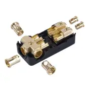 AGU FUSE GOLD DISTRIBUTION BLOCK (3) 2/4 GA IN TWO 4/8 GAUGE AWG OUT 12 VOLT USA