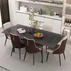FATIVO 180cm Extendable Dining Table Italian Marble Kitchen Table Leaves Table