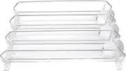 Fridge Can Pusher Automatic Pusher Glide Shelf Drink Organizer for Refrigerator with Convenient Lock Mechanism and Adjustable Design (White)