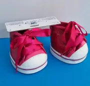 BUILD A BEAR Pink Sparkling Boots With Shoes Laces BNWT