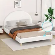 ALFORDSON Bed Frame Arched Base White Queen
