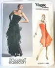 Vogue Sewing Pattern 1701 Designer Dress Long Ruffles Bellville Sassoon 12 UNCUT