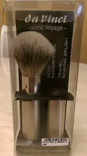Da Vinci 295 Shaving Travel Series UOMO Silvertip Badger hair 18mm Knot, New.