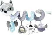 Crib Spiral Toys Stroller Toy Baby Bed Hanging with Ringing Bell BPA Free Baby Car Seat Interactive Activity Spiral Plush Toys for Stroller and Travel Activity Toy Gift