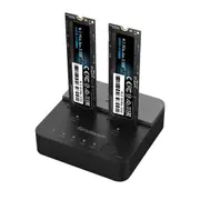 Simplecom SD550v2 USB 3.2 Gen2x2 to Dual Bay NVMe M.2 SSD Docking Station Duplicator Offline Clone SD550v2