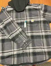 Carhartt Jacke Flannel Sherpa-Lined Shirt Jac Black