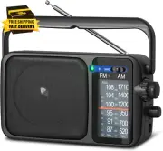 AM FM Radio with Best Reception,Bluetooth Portable AM FM Transistor,Battery Ope