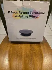 Lamxd 11 Inch Rotate Turntable Sculpting Wheel Revolving Cake Turntable Black P