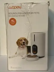 Wopet Automatic Pet Feeder Black Dogs Cats Schedule Feeding Anti Food Stuck