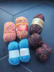 Set Of 4 Full Balls Sock Yarn & Partials Sockotta, Silja, Essential Tweed