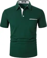 [AIOIDI] Polo Shirt for Men Adults Short Sleeve Checkerboard Collar
