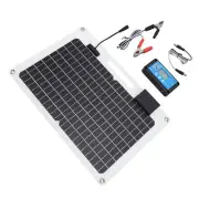 Solar Panel Battery Charger 100W Monocrystalline Silicon 12V 24V Dual USB 100
