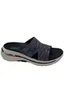 Skechers GOwalk Flex Arch Fit Vegan Washable Slide Sandals Sweet Navy