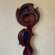 Handmade Wooden Wall Clock, Quartz Clock, Clock Flower, Home Decor