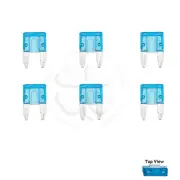 6x Mini Blade Fuse APM ATM 15A Amp Motorcycle Automotive Circuit Spade Set Kit