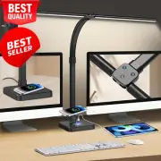 LED Architect Desk Lamp, 79cm, 48W Double Head with Wireless Charger & USB Port