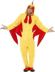 Smiffys BR27857XL Chicken Costume, Unisex Adult, Yellow, XL - Size 46"-48"