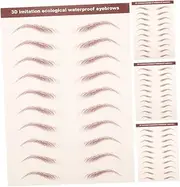 NOLITOY 3d Realistic Eyebrow Stickers Peel-off Temporary Brow Tint Stencil for Women