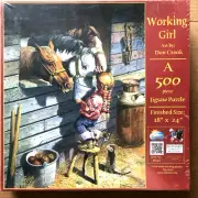 SUNSOUT INC Working Girl 500 pc Jigsaw Puzzle Art: Don Crook NEW SEALED 18 x 24