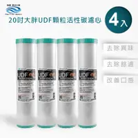 在飛比找PChome24h購物優惠-怡康 20吋大胖標準UDF椰殼活性碳濾心(4入)