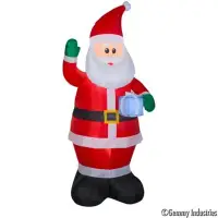 在飛比找Yahoo!奇摩拍賣優惠-充氣聖誕老公公抱禮物包，聖誕佈置/自動充氣擺飾/聖誕充氣/聖