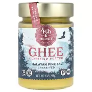 4th Heart Ghee Butter Grass-Fed Himalayan Pink Salt 9 oz 225 g Grass-Fed,
