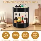 Lazy Susan Organizer 2 Tier 360° Turntable Spice Rack Carbon Steel guDod