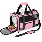 Cat Carrier Pet Carrier Airline Approved for Small Dogs Medium Cats Puppies 1...