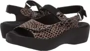 Wolky Women's Jewel Taupe Cobra Hook and Loop Adjustable Strap Sandals, SZ EU 42