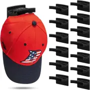Hat holder Adhesive Hat Hooks for Wall 14-Pack Minimalist Hat Rack Design Black