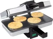 CucinaPro Piccolo Pizzelle Baker- Nonstick Electric Press Makes 4 Mini Cookies